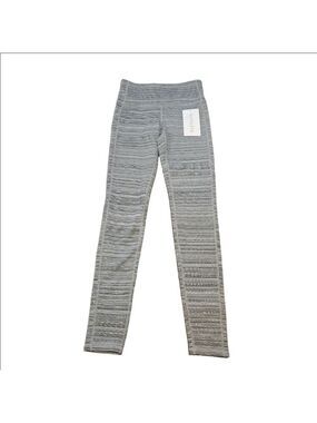 Women's Athleta NWT XS High Rise Jacquard Chaturanga Tights Leggings Grey Black